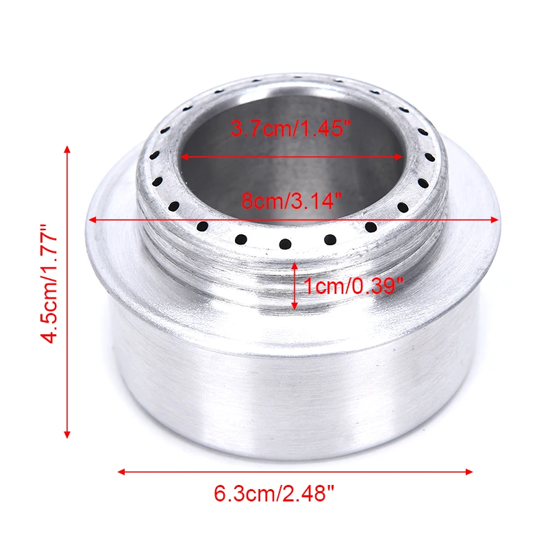 Portable Mini Aluminum Alloy Alcoho Stove with Lid Outdoor Camping Hiking Backpacking Cooking Alcohol Burner | Спорт и развлечения