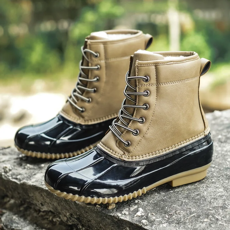 Хипстерские охотничьи утка сапоги дождевые зимняя теплая обувь для катания на