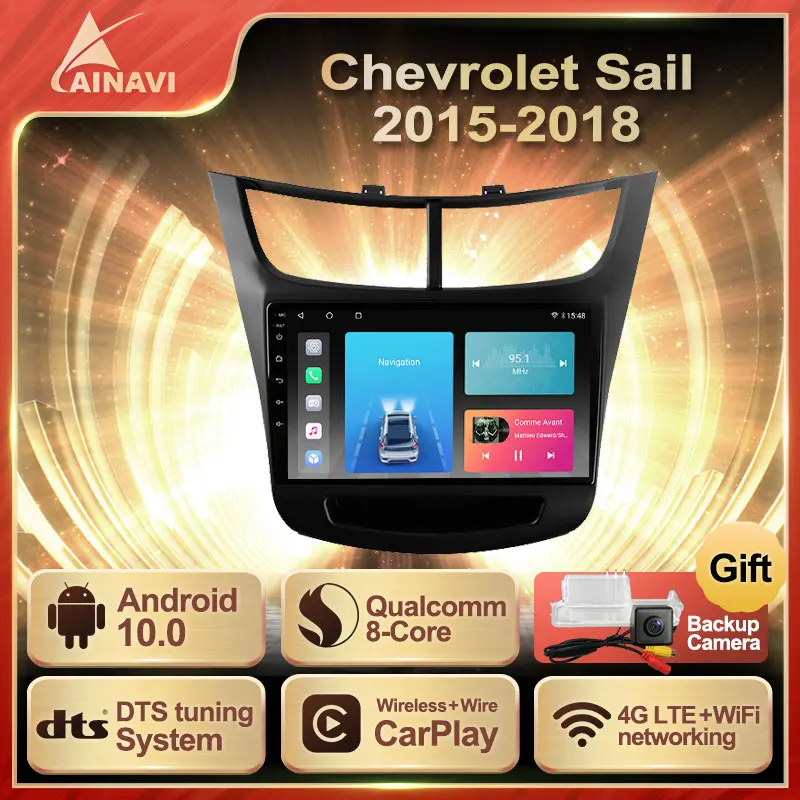 

Автомобильный радиоприемник QLED экран Android 10,0 для Chevrolet Sail 2015-2018 автомобильный стерео Мультимедийный Плеер навигация GPS Carplay DTS No 2din