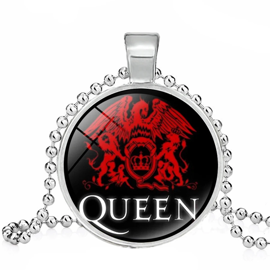 Мода поп и Рок Королева ожерелье из ленты игра плитка ювелирные изделия логотип