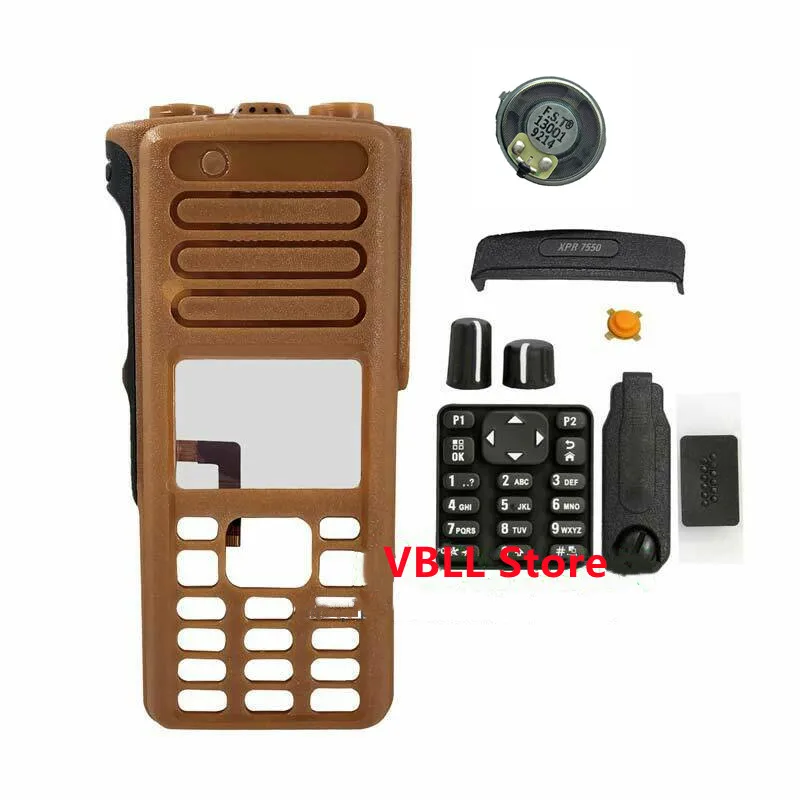 Brown Walkie Talkie Replacement Housing Case Shell with Speaker Fit XPR7550 DGP8550 XIR P8668 Radio-VBLL