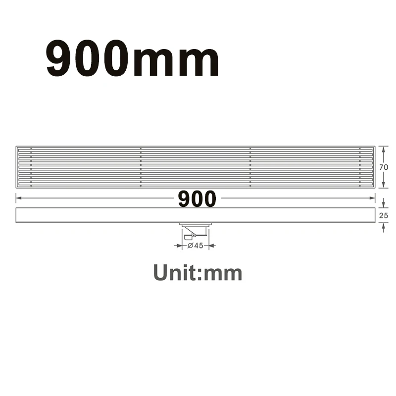 90cm Ванная комната Матовый 120 см длинный дренаж пола в ванной 304 нержавеющая сталь дезодорирующий Душ Стоки 70 см/80 см/90 см матовый слив - Цвет: 90cm