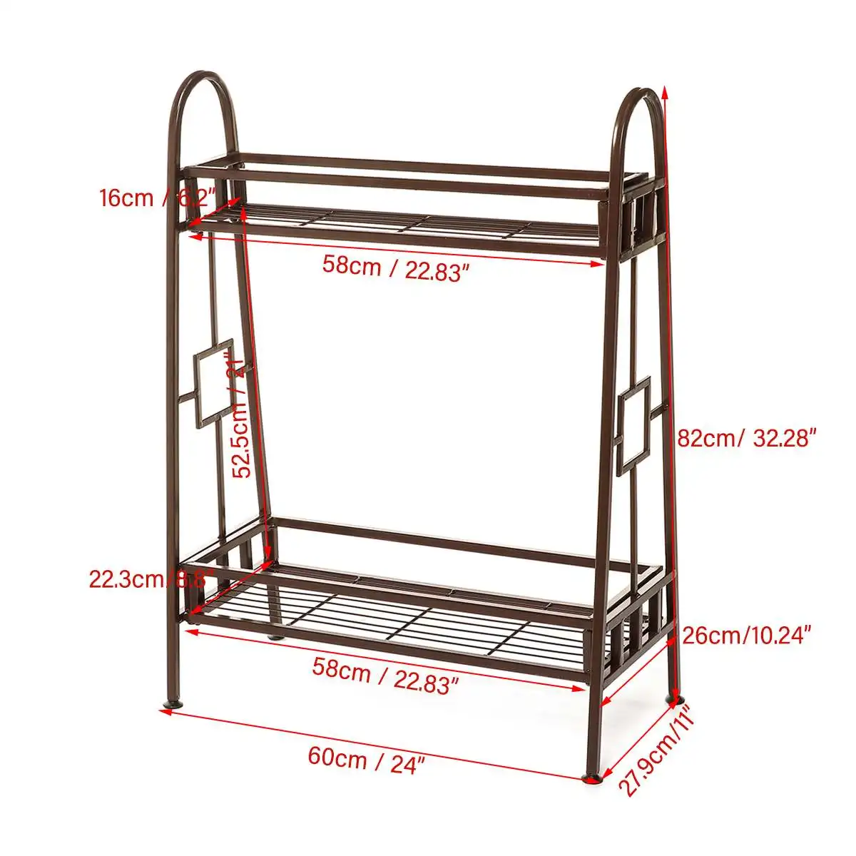 

2 Tiers Flower Plant Holder Stand Rack Metal Plant Stand Balcony Garden Flower Plant stand Bonsai Display Shelf Plant Shelves