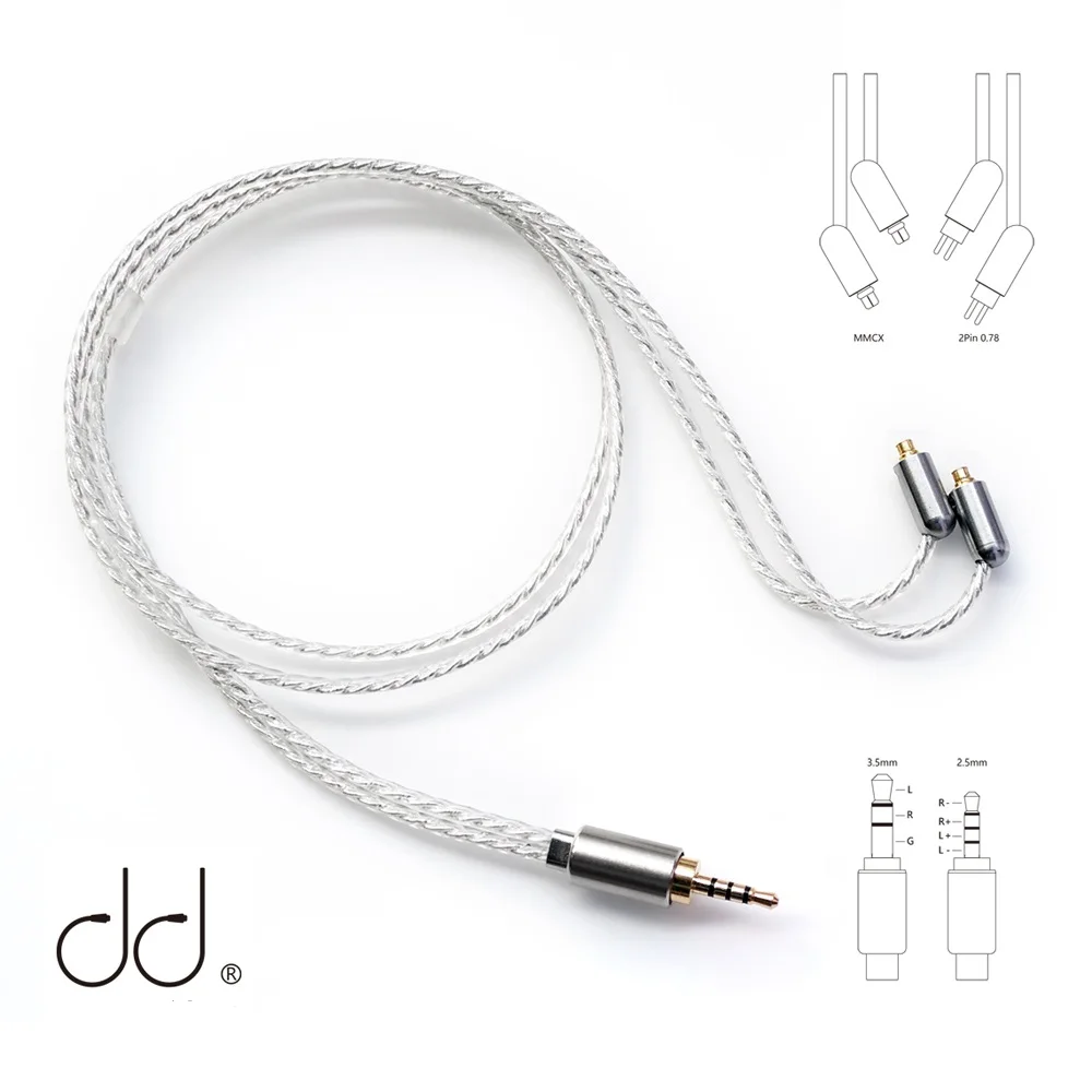 

DD ddHiFi BC50B 2,5 мм сбалансированный разъем 3,5 мм кабель для наушников MMCX/0,78 мм контакты АДАПТЕРНЫЕ кабели для усилителя наушников MP3