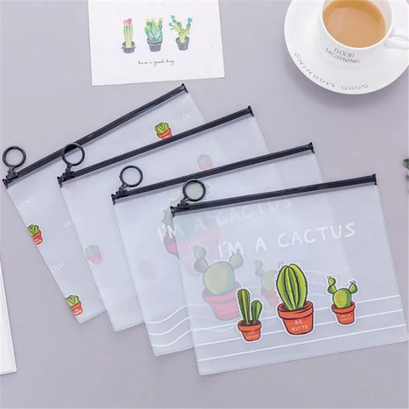 

Cute Transparent Cactus Travel Cosmetic Bag Make Up Case Makeup File Bag Women Organizer Toiletry Make Up Kit Box