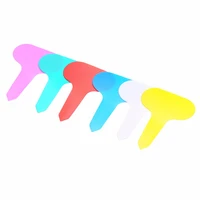 50pcs reusable pvc plastic plant label t shaped garden nursery flower marking label red white blue yellow green pink