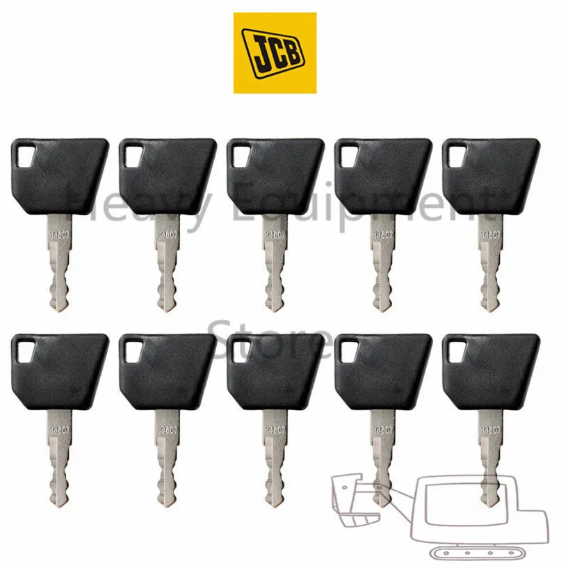 10 шт. 14607 замок ключ зажигания для экскаватора JCB Bomag Wacker Neuson Hamm Master 3CX Hatz Manitou