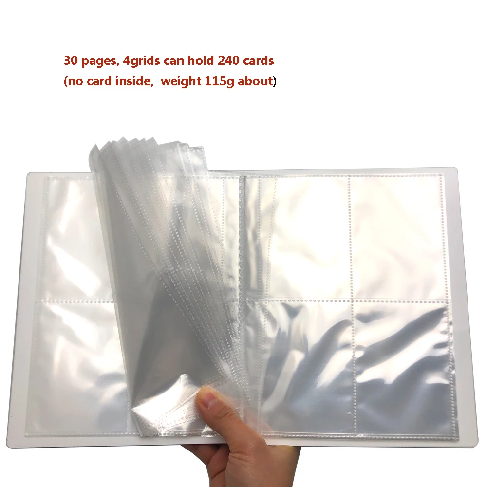 

240Pcs Holder Collections Pokemon Cards Album Book Top Loaded List Toys Gift For Children Anime Game Card VMAX GX EX Holder