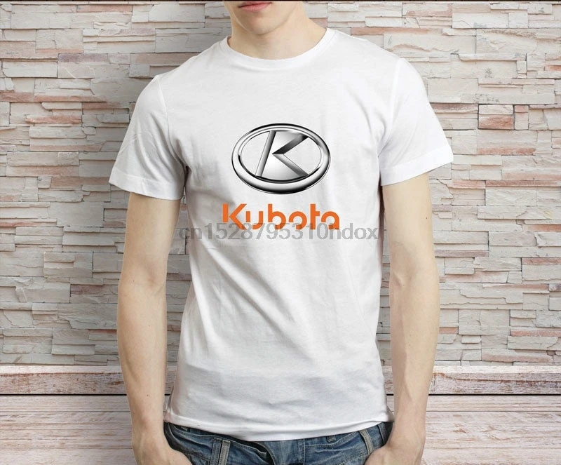 Для мужчин Круглый средства ухода за кожей шеи футболки Kubota трактор инструменты