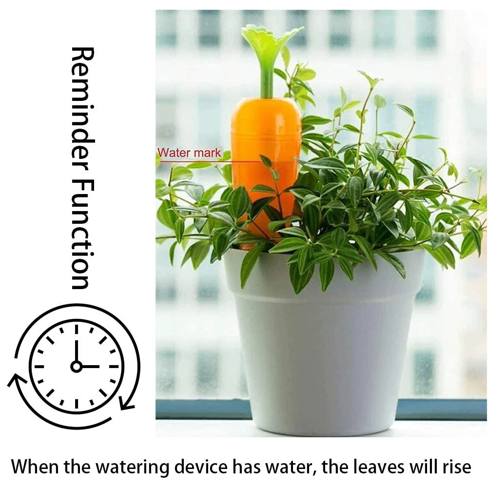 

2PCS Automatic Waterer Plant Water Dispenser Watering System Kit Watering Device Self-Watering Bottle Carrot Shape For Garden