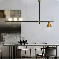 modern design gold black minimalist luster led chandelier for bedroom dining living room loft restaurant cafe interior home deco