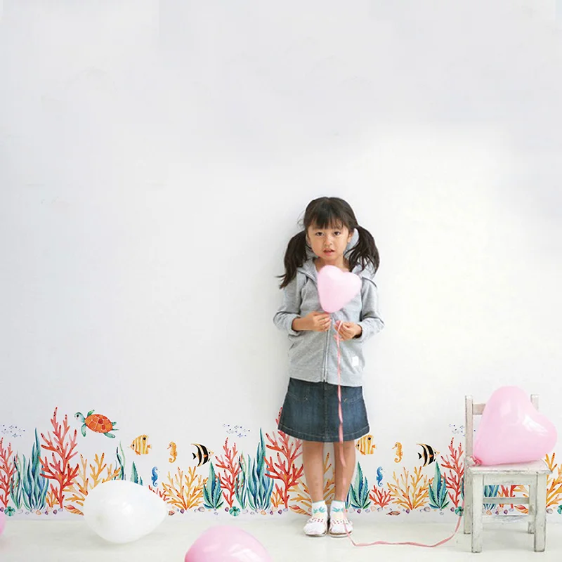 Виниловые наклейки для украшения ванной комнаты на плинтус и стены