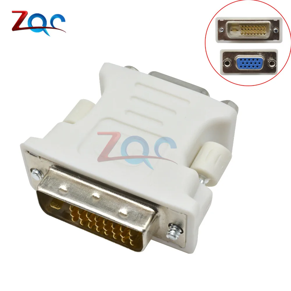 Адаптер DVI 24 + 1 VGA штекер разъем для ЖК ПК|Соединители| |