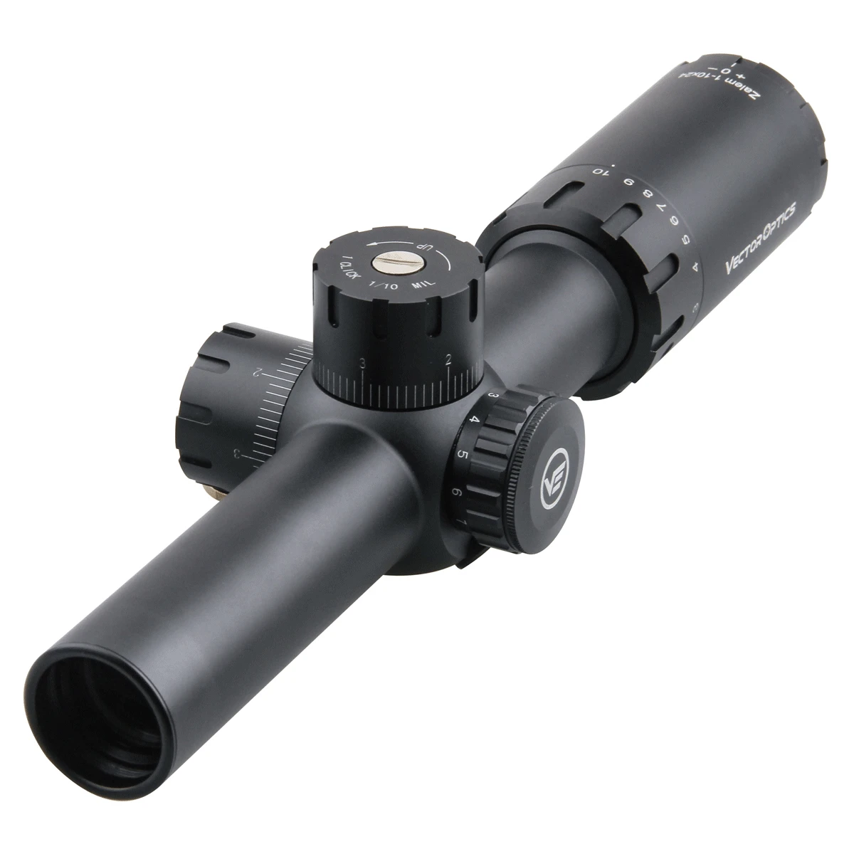 Оптический прицел Vector Optics Zalem 1 10x24 охотничий с длинным глазом 11 уровней красный