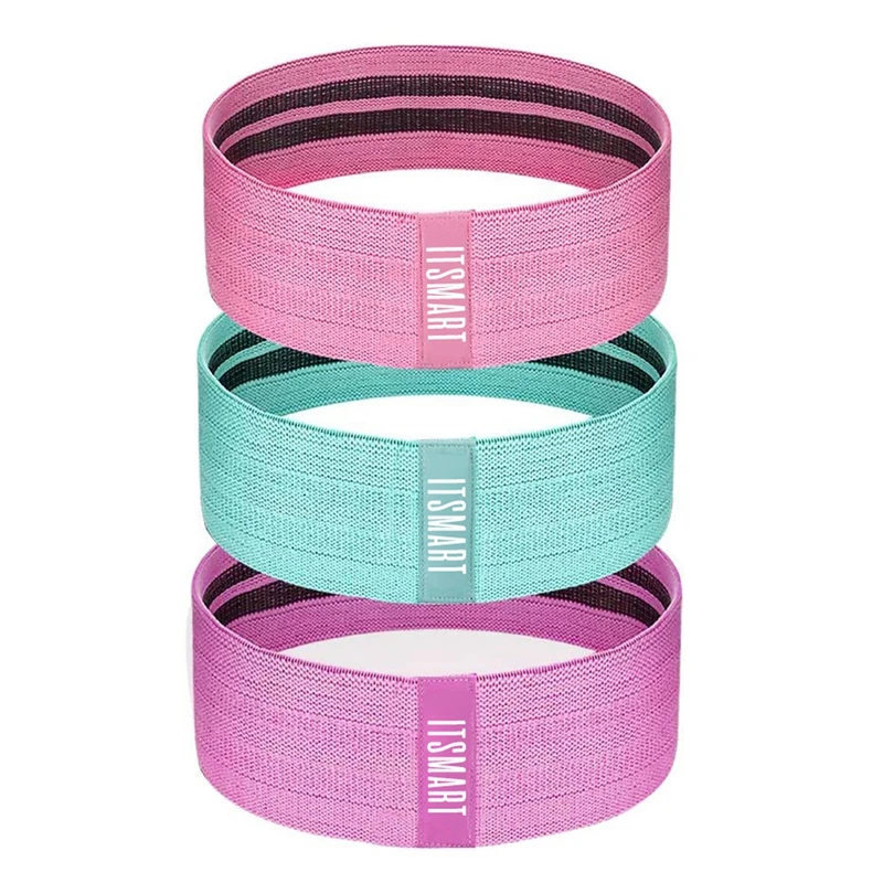 

ITSMART Yoga Squat Resistance Band Fitness Cotton Hip Lifting Resistance Ring Yoga Stretch Band Booty Bands