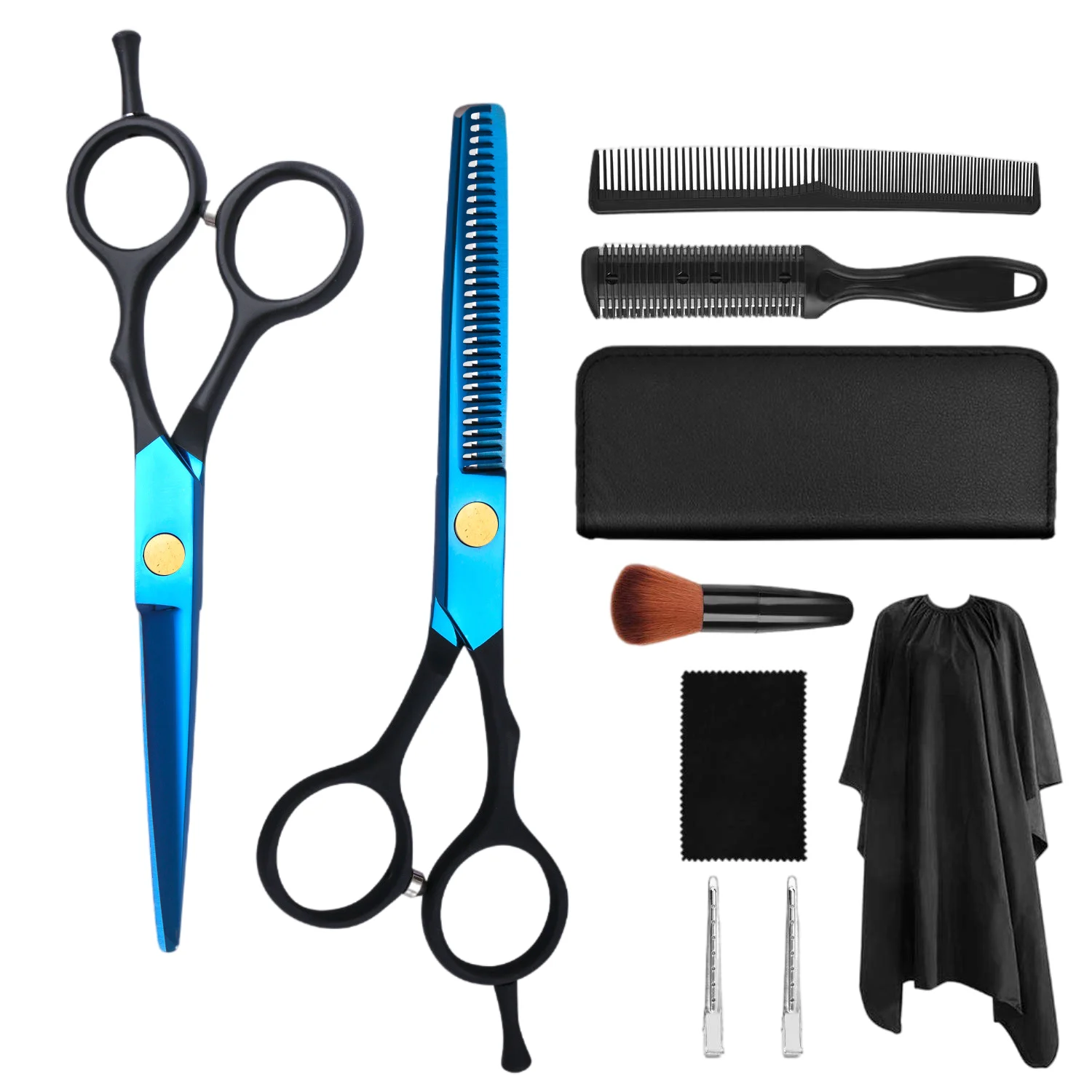

6 Inch Japanese Stainless Steel Salon Barber Hair Thinning Cutting Scissors Set