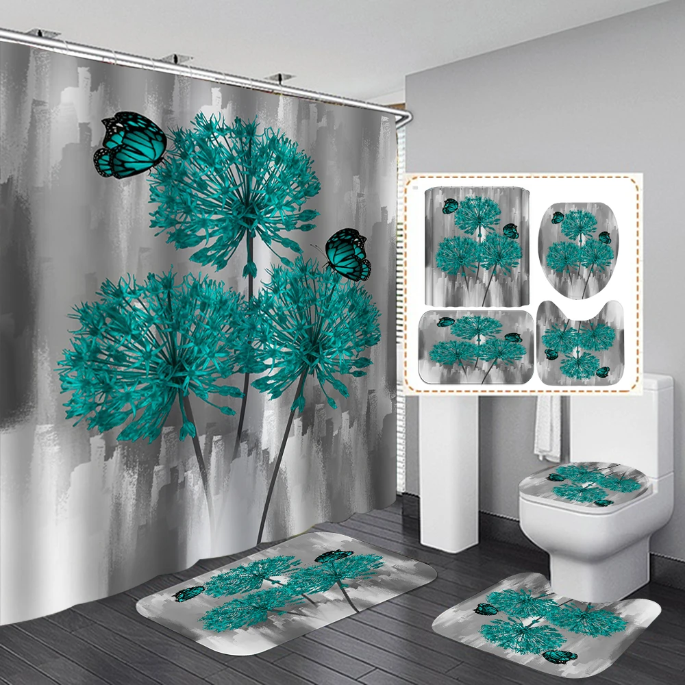 180*180 см с изображением подсолнуха для душа из Шторы s Капли воды цветы Ванная