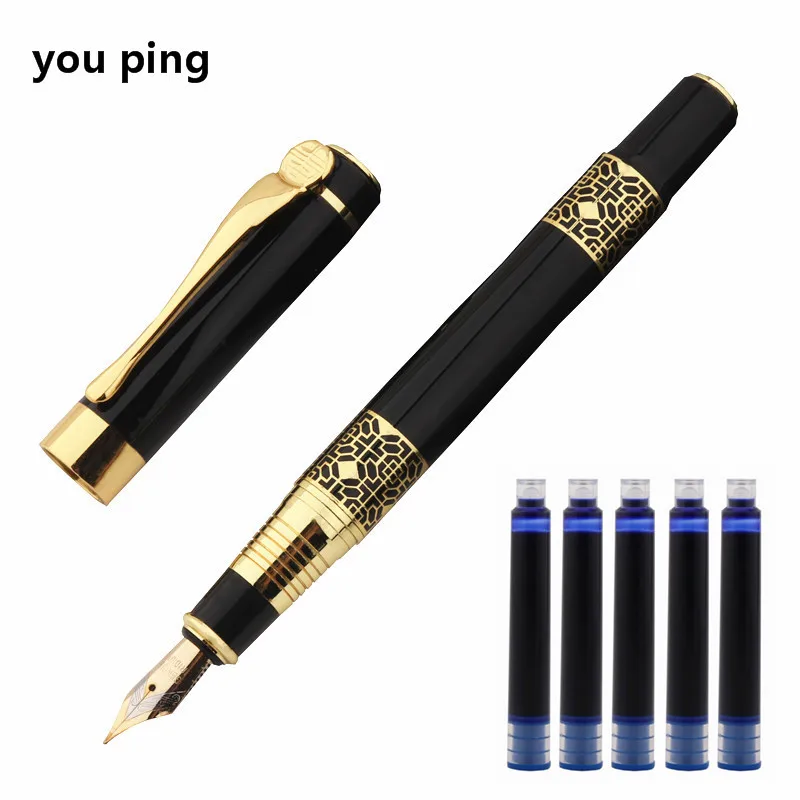 High Quality Black Business Office Fountain Pen School Student Supplies New Ink pen ink | Канцтовары для офиса и дома