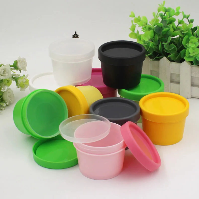 

100ml Jar Empty Plastic Sample Containers For Cream Lotion Powder Round Cosmetic Pot Jars With Lids/makeup Sample Jars