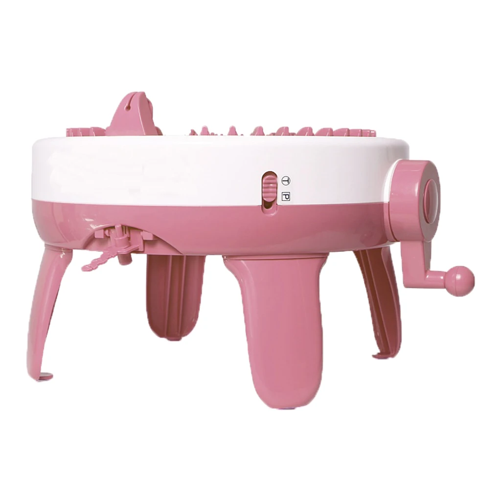 

Kids Children Large Plastic Hand Rotating Loom Knitting Machine DIY Hat Toys