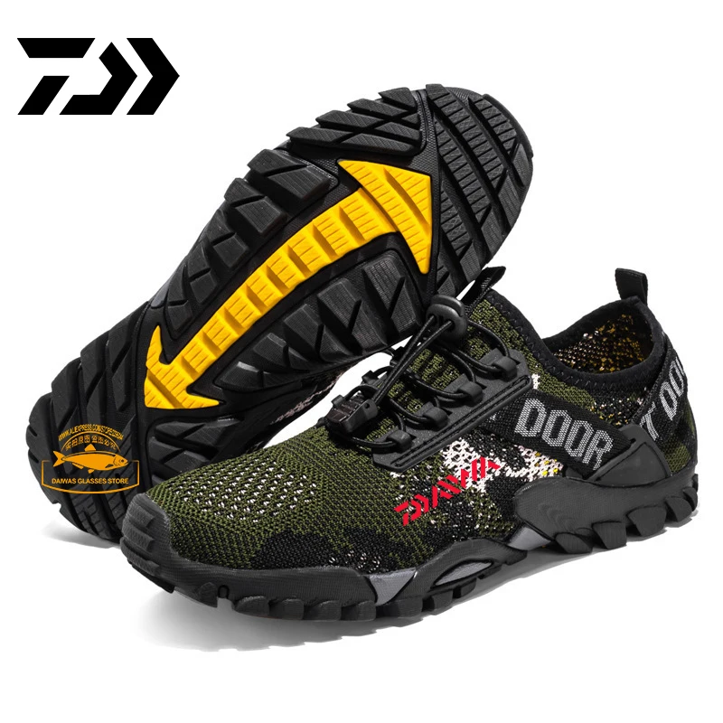 

Daiwa Big Size Fishing Shoes Sneakers Shoes for Men Lightweight Breathable Running Walking Male Footwear Soft Sole Lace-up
