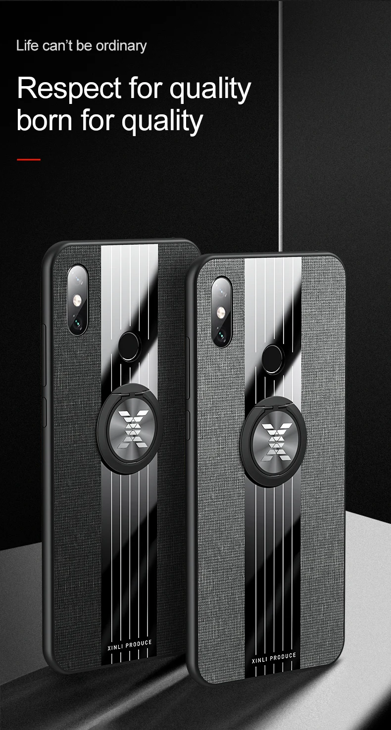 Чехол для xiaomi mi max 3, роскошная жесткая ткань с кольцом, магнитный штатив, тонкая защитная задняя крышка для xiaomi mi max 2 max3 max2 shell