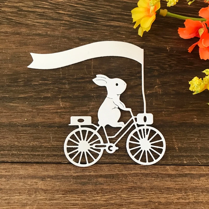 Пасхальный кролик Велоспорт металлический Трафаретный вырубной штамп