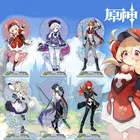 2021 аниме Genshin ударная фигурка персонажа стенд модель для косплея разбавитель Venti Klee Keqing Qiqi акриловая фигурка модель реквизит подарок