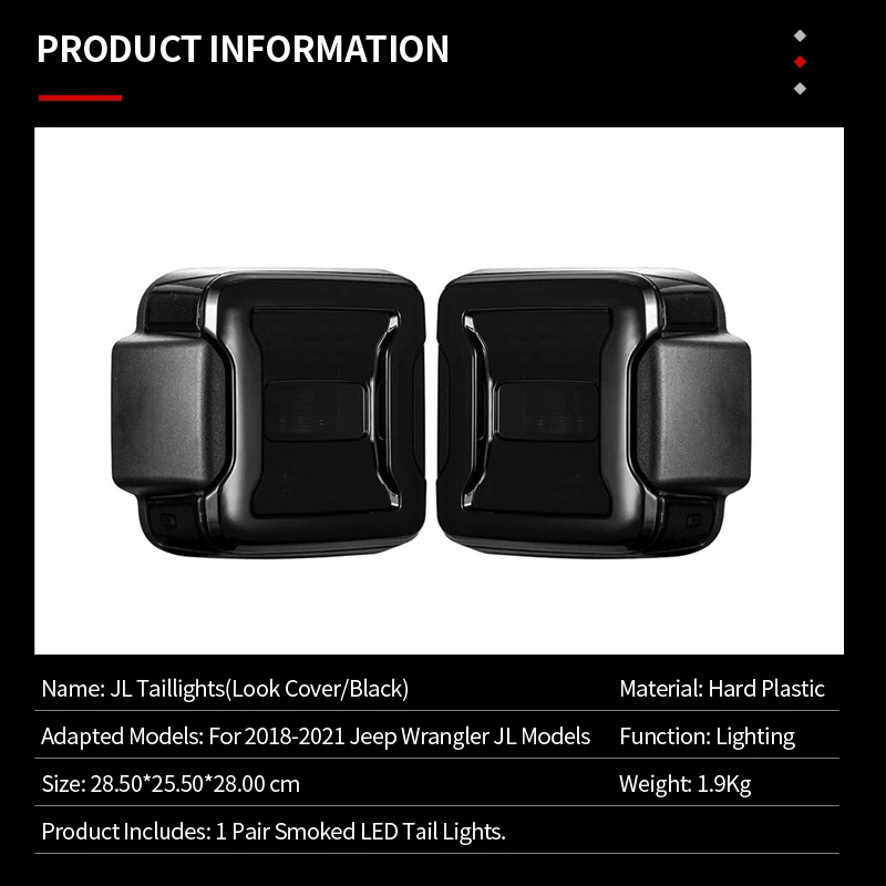 2 светодиодный светодиодные задние фонари для Jeep Wrangler JL 2018-2021 | Задние в сборе