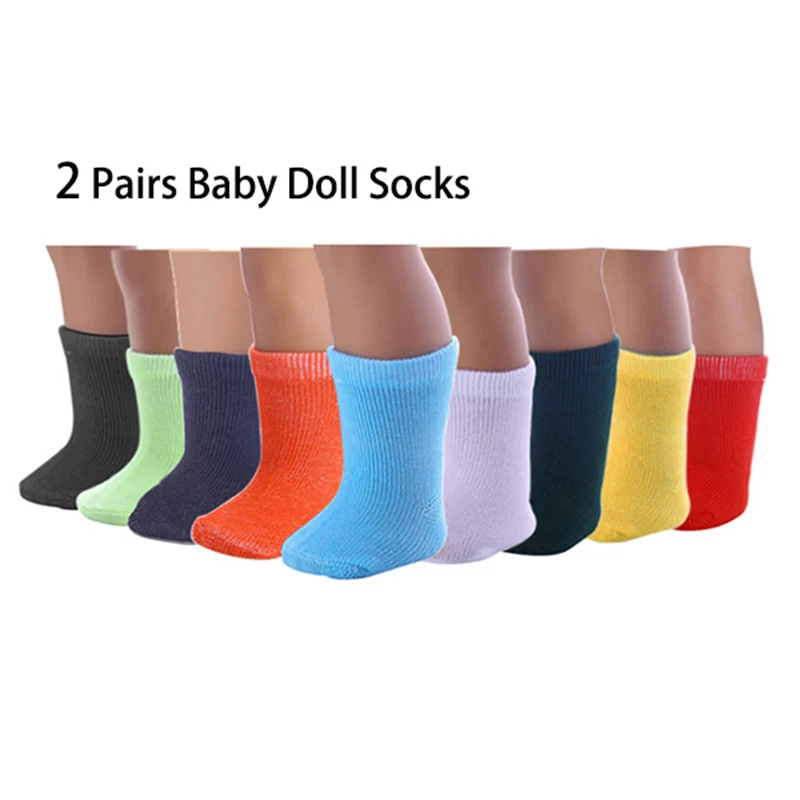 2 пары носков для куклы 16/18 дюйма аксессуары моего маленького ребенка 18 дюймов 43 48