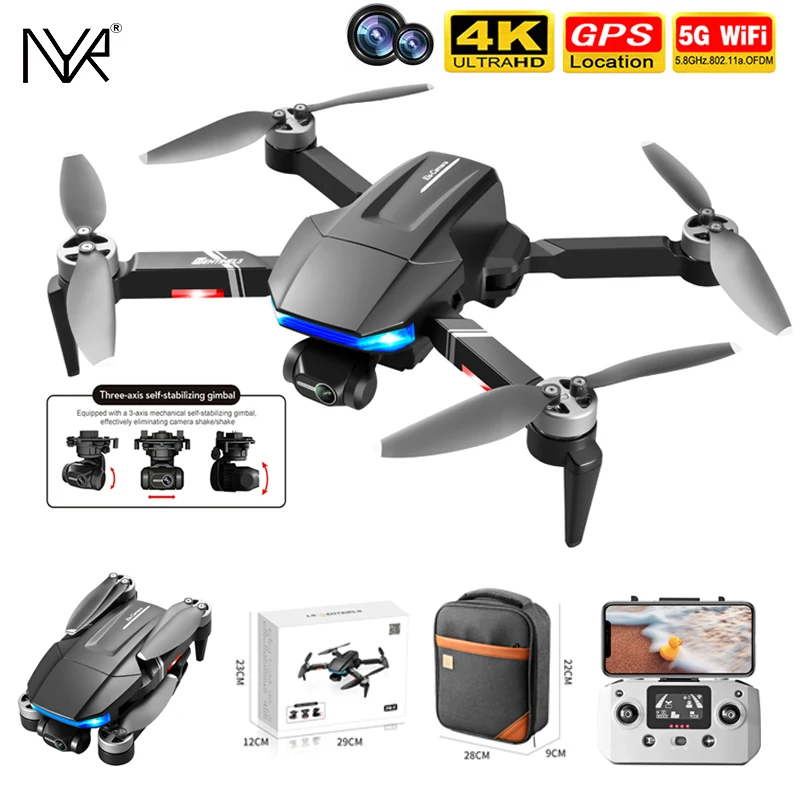 

2021 New LS7S Drone 6k HD Camera Professional GPS Aerial Photography 3-Axis Gimbal Brushless Motor RC Foldable Quadcopter Toys