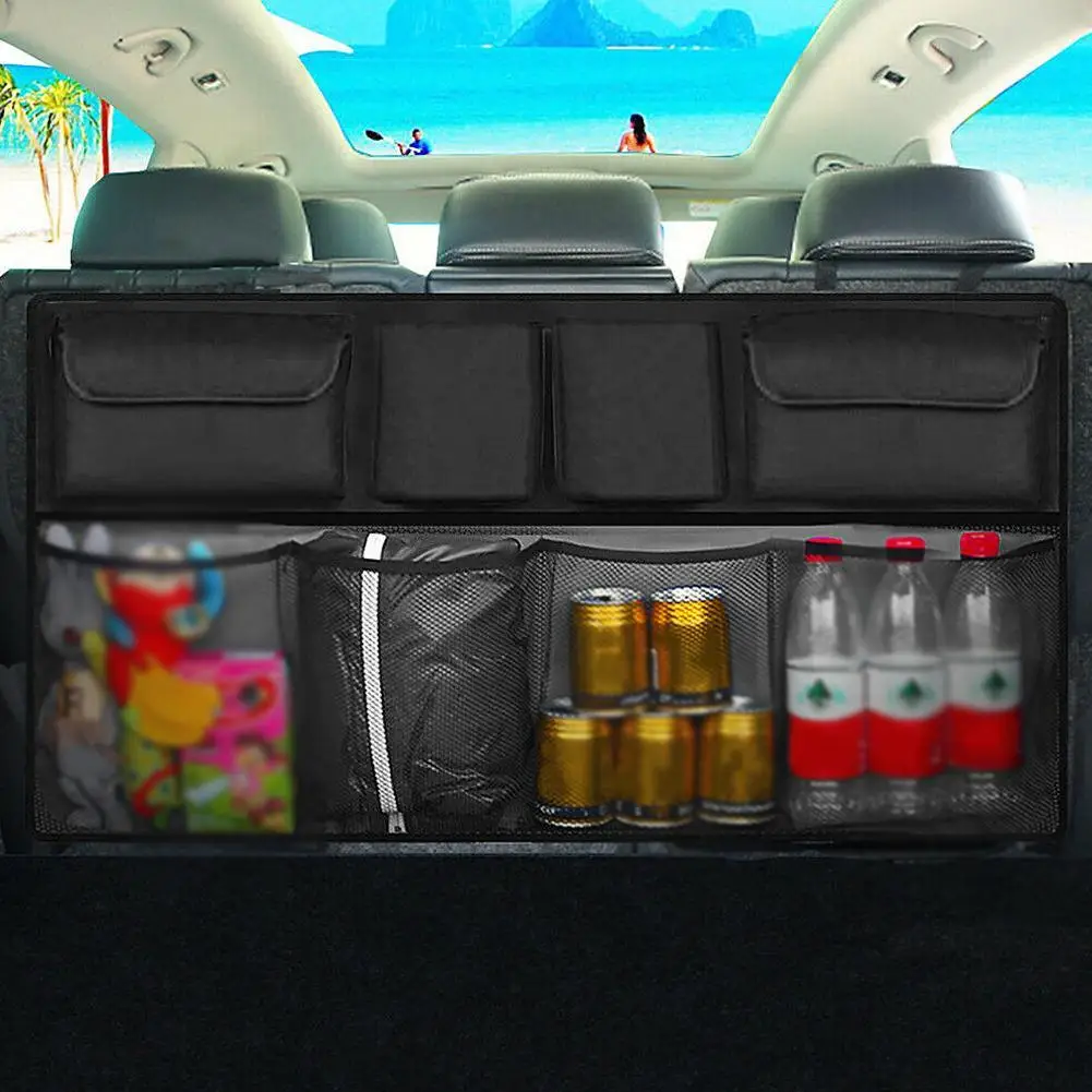 

Multifunctional Car Trunk Organizer Hanging SUV Large Capacity Seat Back Storage Bag Adjustable Backseat Foldable Oxford cloth