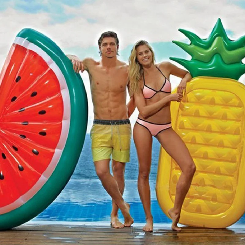 Giant Pool Swimming Floating Bed Inflatable Sea Mattress Ring Circle Banana Pineapple Swim Row Raft Party Toys for Adult | Спорт и