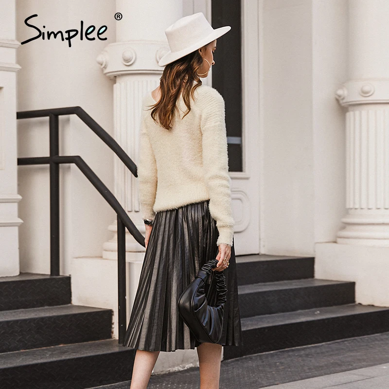 Женский вязаный свитер Simplee привлекательный пуловер на лямке с открытыми плечами