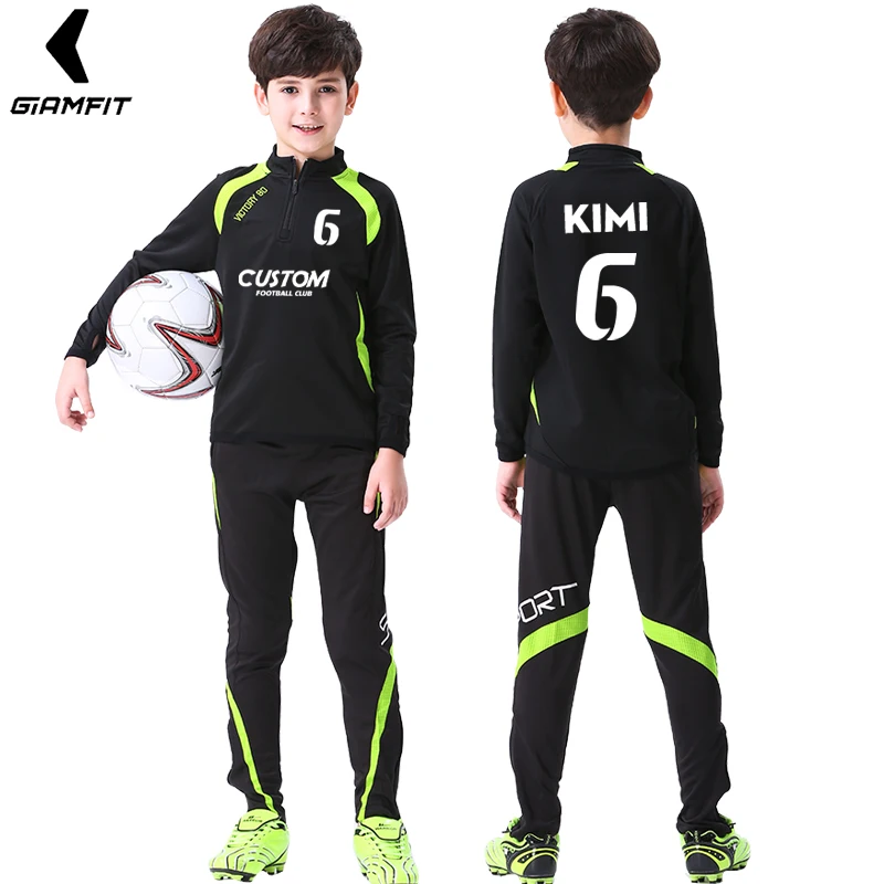 Осенние детские футбольные формы спортивный костюм детский футбольный теплый