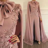 superkimjo jumpsuit rompers for women dusty pink beaded lace applique evening pants dubai arabic evening dresses
