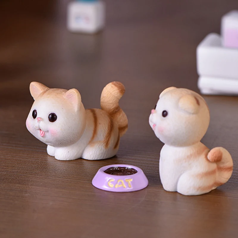 Новый миниатюрный Кот фигурка модель Фея микро пейзаж Сад Декоративные детские