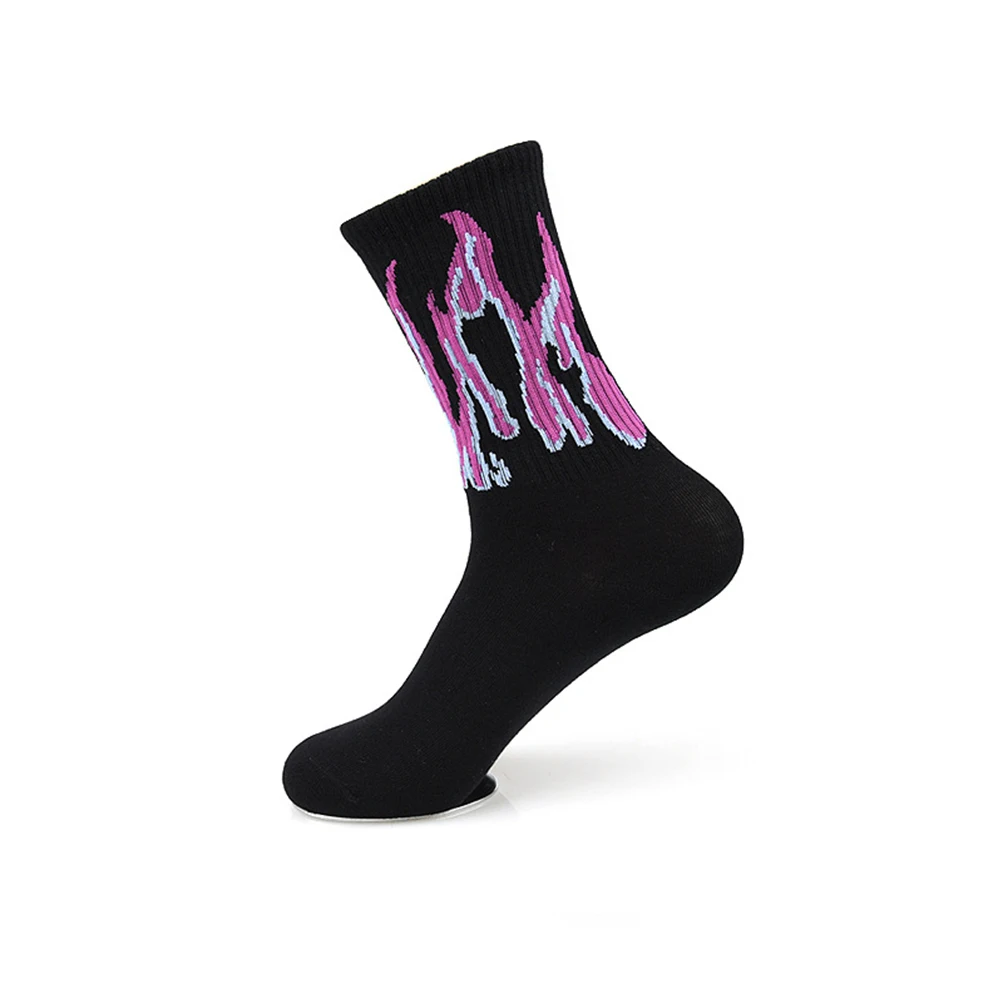 Мужские носки для скейтборда из хлопка с огненным пламенем скейтборд в стиле