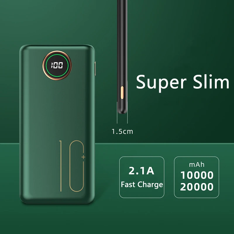Внешний аккумулятор для мобильного телефона 20000 мАч iPhone 15 Pro Xiaomi Mi Samsung Быстрая