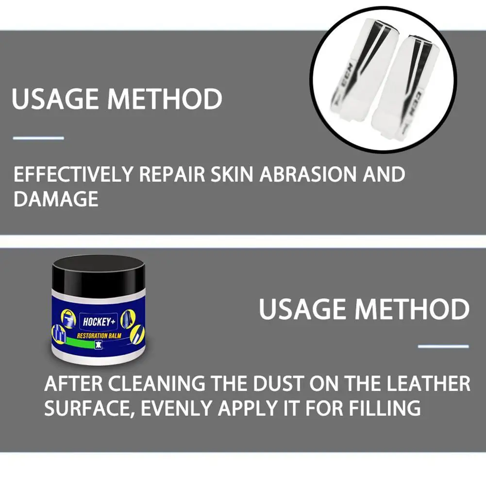 

Hockey Ball Leather Recoloring Balm Filler Compound Leather Restoration White Repair Cream