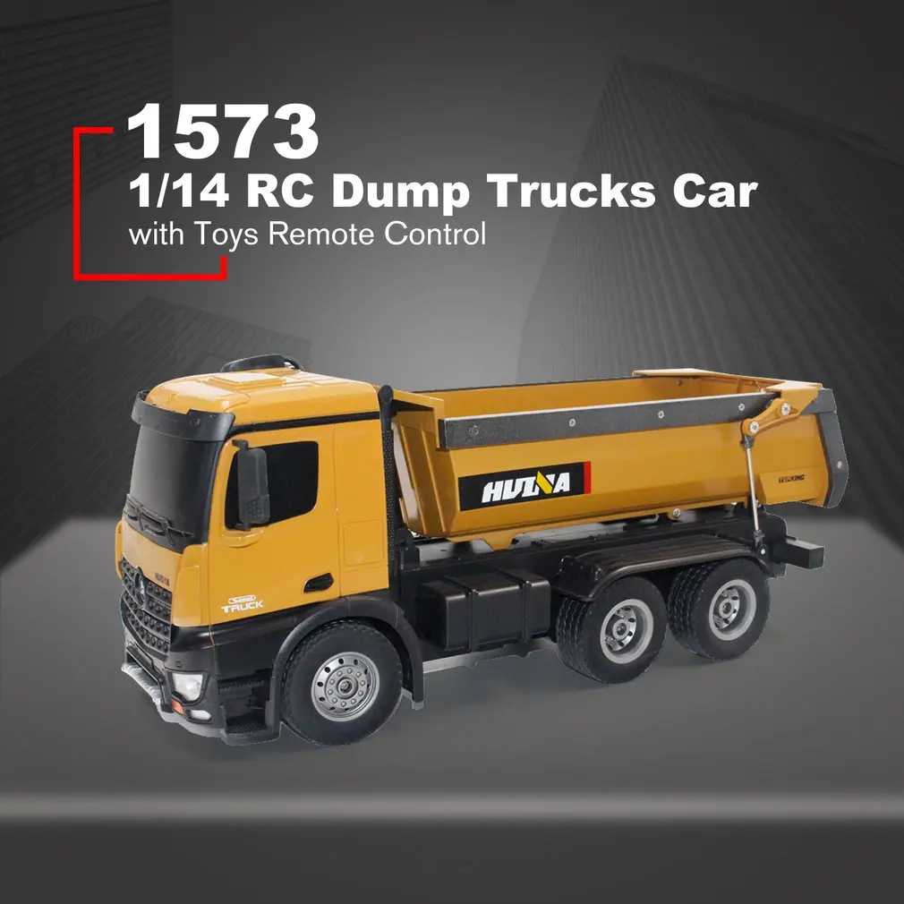 

HUINA TOYS 1573 1/14 10CH Alloy RC Dump Trucks Engineering Construction Car Remote Control Vehicle Toy RTR RC truck gift for boy