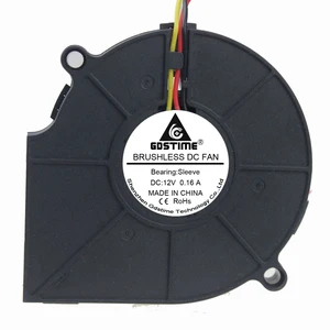 5 шт.партия, 3-контактный охлаждающий вентилятор Gdstime 75 мм, 7 см, 12 В, 7515, 75x75x15 мм