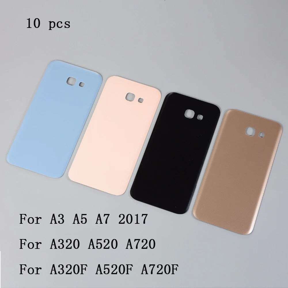 10 шт. задняя крышка для Samsung Galaxy A3 A5 A7 2017 корпус стеклянный чехол A320 A520 A720