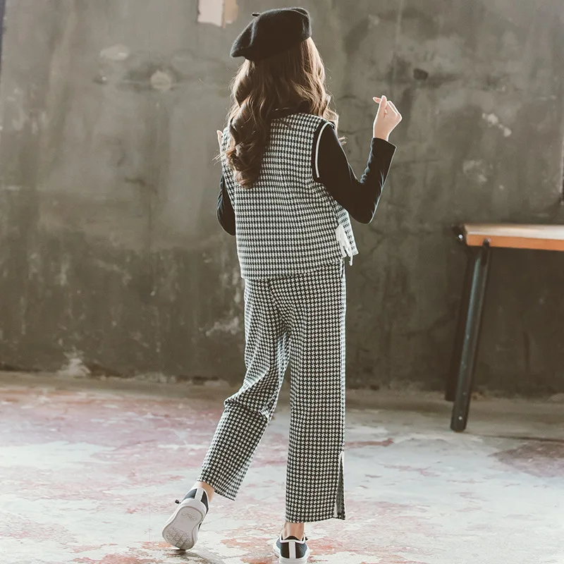 

New Three Piece Spring Autumn Teens Children Clothes Baby Girls Suit Sweatshirts+ Pants Kids Toddler Outwear High Quality