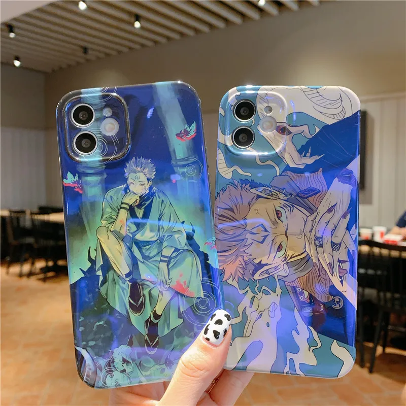 

Anime Jujutsu Kaisen Itadori Yuji Cartoon Case For iPhone 12 11 XS Max 7 8 Plus Camera Lens Protector For iPhone 13 SE 2020