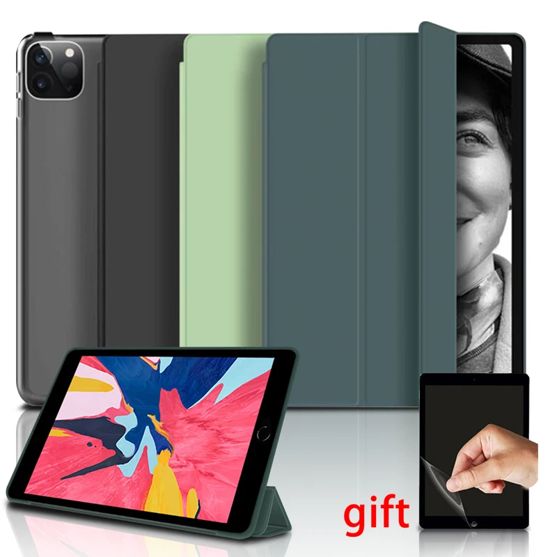 

New for Apple ipad 2020 11inch case A2230 silicone protective cover for ipad pro 11 case 2018 anti-fall tpu shell A1980+film