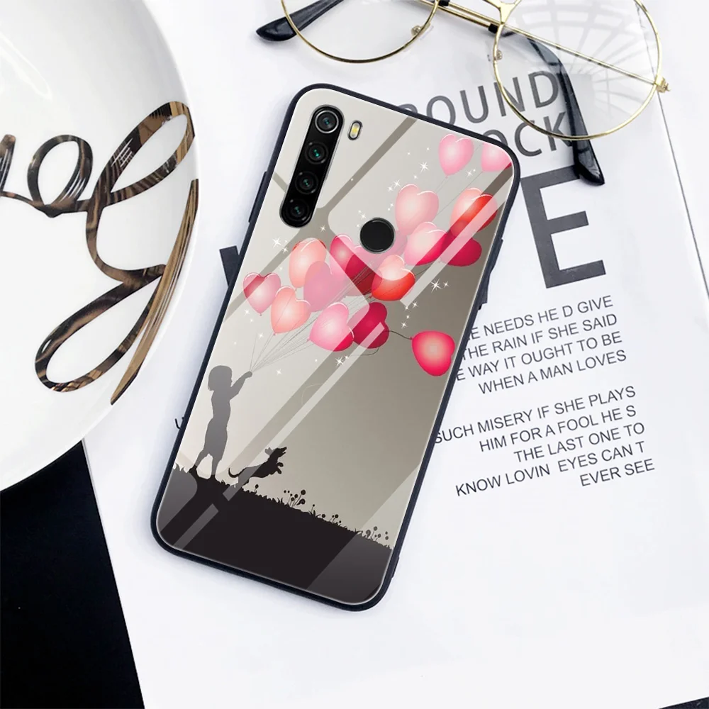 

Heart Case for Xiaomi Redmi Note 8 7 8A 7A 8T K20 6 Pro Mi 9 9T 10 8 Pro SE A3 A2 Lite CC9 F1 Glass Phone Cases Cover Funda Capa