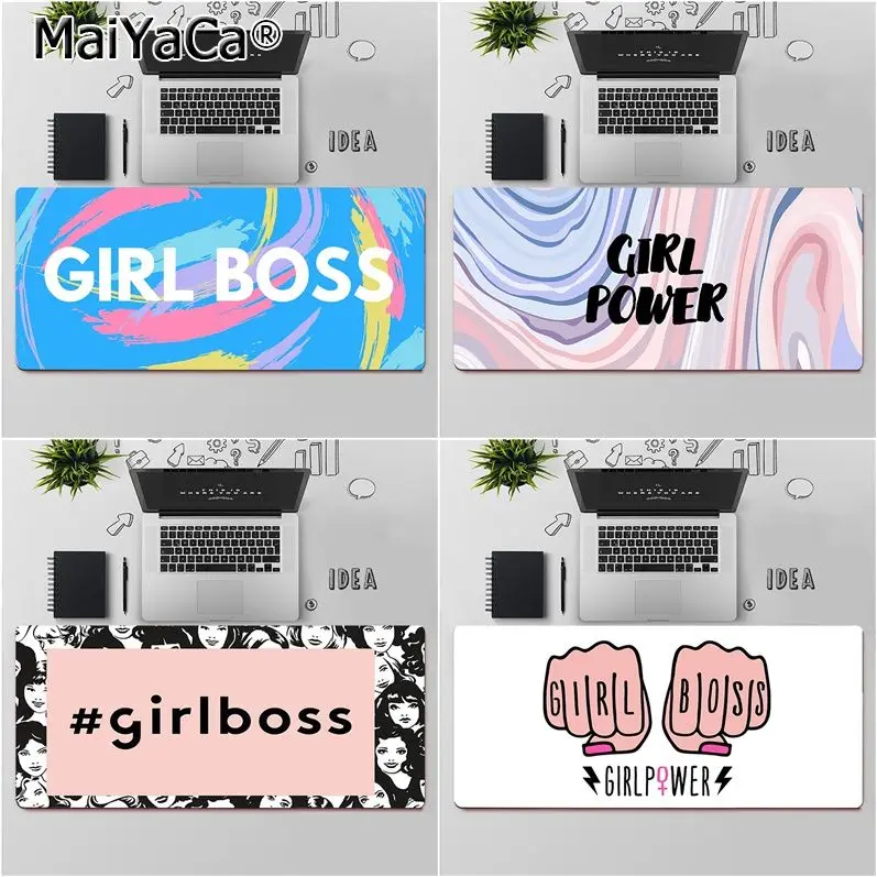 

Maiyaca Top Quality Girl Boss Girl Power Silicone large small Pad to Mouse Game Free Shipping Large Mouse Pad Keyboards Mat