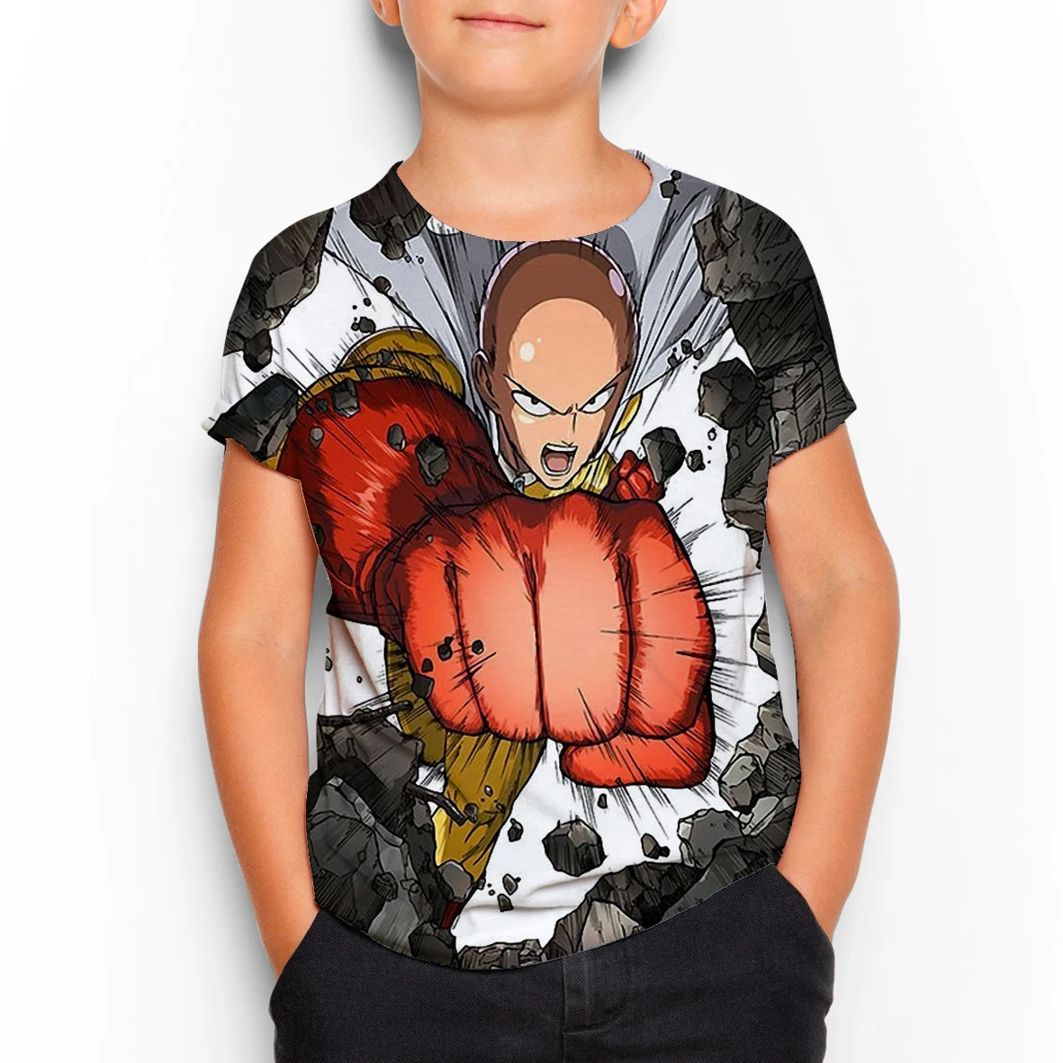 

One-Punch Man Anime Cartoon Boys T-Shirt 3D Printing T Shirts Summer Children Kids Tees Short Sleeve Streetwear Tops Harajuku