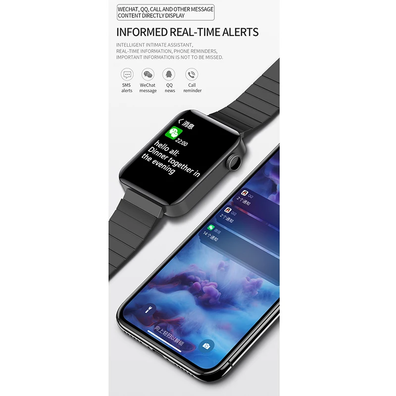 

M5 Smart Watch Women HD Full Press Screen IP68 Heart Rate Monitor Sport Men Smart Watch for Android IOS